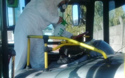 F. Varela: trabajos de limpieza en transporte público