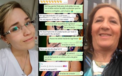 Se enteró de que su inquilina es enfermera y no le cobrará el alquiler por dos meses