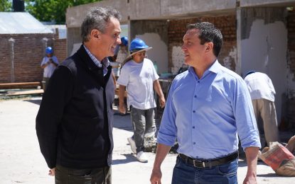 Andrés Watson y Gabriel Katopodis corroboraron la reactivación de la obra en el Centro de Desarrollo Infantil de Pico de Oro