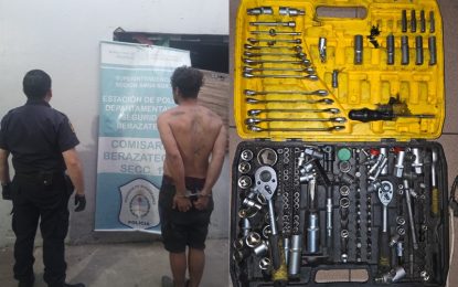 #Berazategui | Detienen a un hombre acusado de robar en un taller y meterse en varias casas