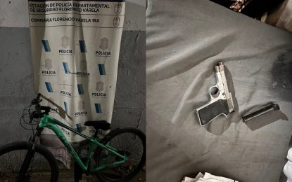 #FlorencioVarela | Robó una bicicleta, intentó disparar y terminó detenido