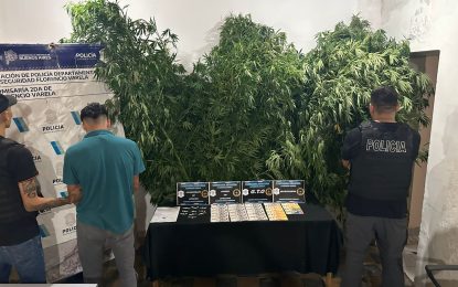 La Policía de Florencio Varela realizó un allanamiento en Glew y secuestró cocaína y marihuana
