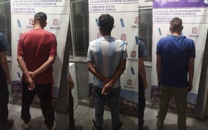 Tres detenidos cuando escapaban de una vivienda que acababan de robar en Florencio Varela
