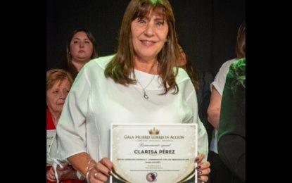 Reconocieron a Clarisa Pérez en la Gala de Mujeres Líderes en Acción en Quilmes