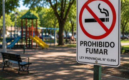 Presentaron un proyecto para prohibir fumar en plazas, parques y espacios recreativos de la Provincia