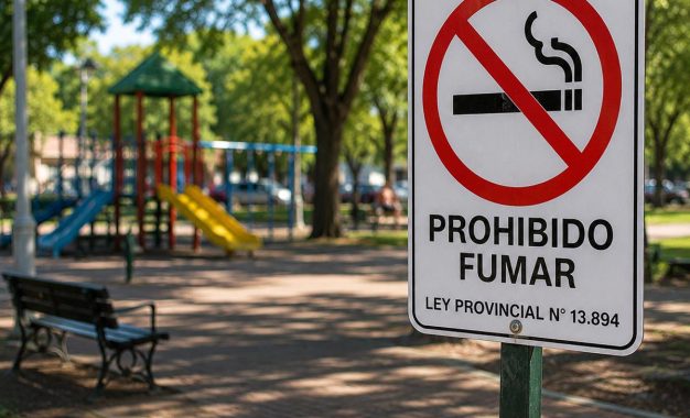 Presentaron un proyecto para prohibir fumar en plazas, parques y espacios recreativos de la Provincia