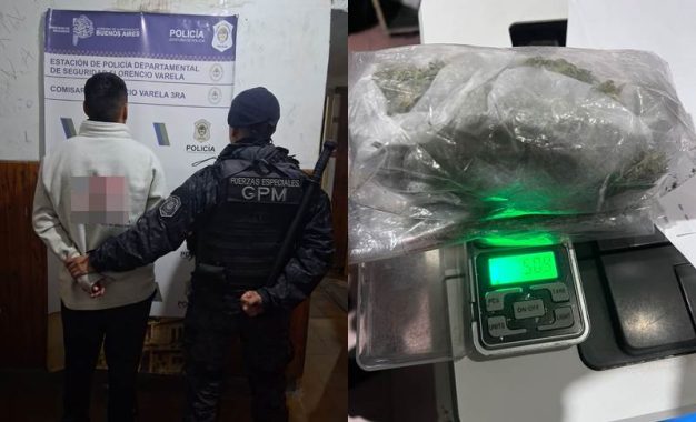 Identificaron a un joven con más de 50 gramos de marihuana en Florencio Varela