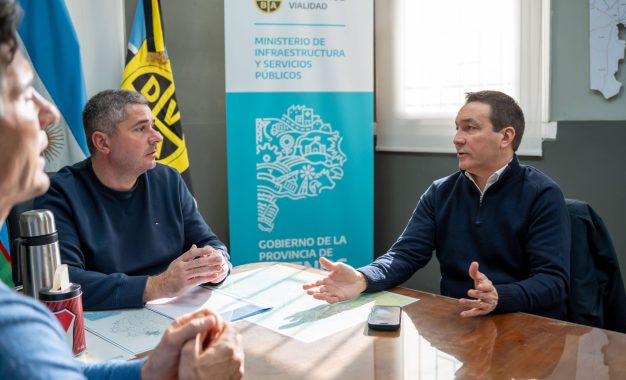 Andrés Watson en reunión con autoridades provinciales por obras viales en Florencio Varela