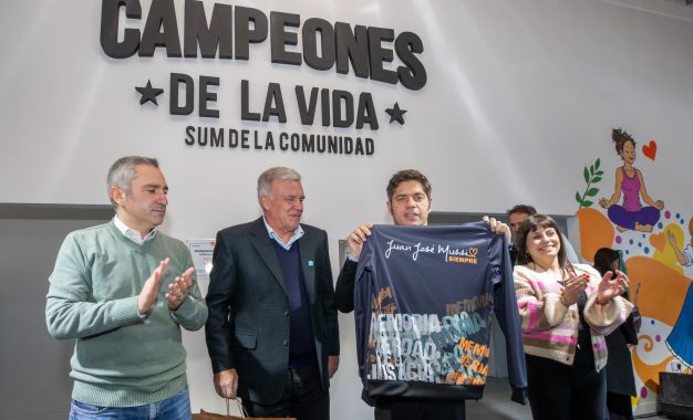 Carlos Balor y Axel Kicillof inauguraron un SUM en Sourigues