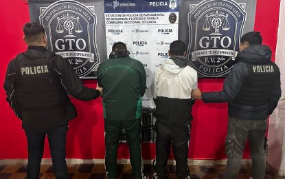 Robo, allanamientos y captura de dos hombres