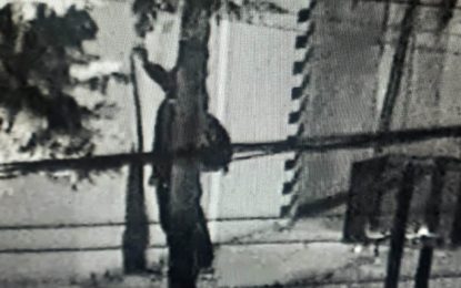 Pintaba espacios públicos, tomó una posición agresiva y quedó detenido