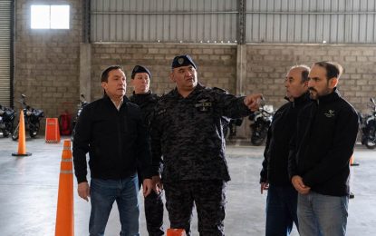 Andrés Watson supervisó la dinámica en la base del Grupo de Prevención Motorizada