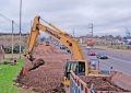 Avanza la construcción de nuevas colectoras sobre la Ruta 4 en Almirante Brown