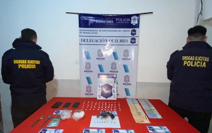 Detuvieron a una pareja que comercializaba estupefacientes en Florencio Varela
