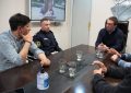 Andrés Watson junto al nuevo Jefe Departamental de Policía de Florencio Varela