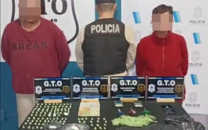 Dos detenidos y cocaína secuestrada tras allanamientos por venta de drogas en Varela