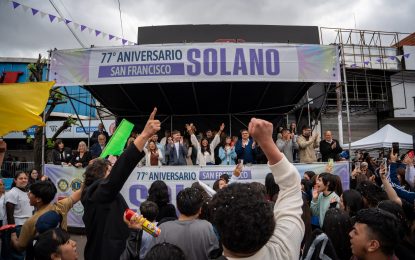 San Francisco Solano celebró sus 77 años con un desfile y shows en vivo: anunciaron más obras de pavimentación
