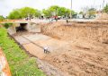 Carlos Balor supervisó la construcción de un canal pluvial en El Pato